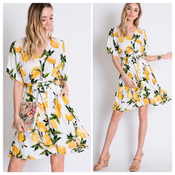 Delilah Loves Lemons Botanical Dress - Picture 8 of 8